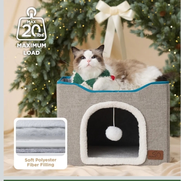 Cat Cube by Bedsure Comfy Pet, Grey NIB .1 - Picture 3 of 15